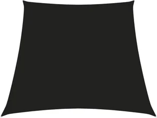 vidaXL Żagiel ogrodowy, tkanina Oxford, trapezowy, 4/5x3 m, czarny 135793 - Parasole ogrodowe - miniaturka - grafika 2