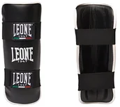 Pozostałe akcesoria do sportów walki - Leone 1947 Premium wydaje się osłona na nogi, czarna, S PT143 - miniaturka - grafika 1