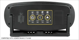 Yato REFLEKTOR PRZENOŚNY Z GŁOŚNIKIEM 2X15W 2000LM LI-ION 3.7V 4400MAH IP44 POWERBANK - Lampy pozostałe Yato REFLEKTOR PRZENOŚNY Z GŁOŚNIKIEM 2X15W 2000LM LI-ION 3.7V 4400MAH IP44 POWERBANK - Lampy pozostałe - miniaturka - grafika 9