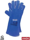 Rękawice robocze - Reis RSPBLUE-INDIANEX - Rękawice ochronne w całości ze skóry bydlęcej długość 35 cm - roz. 11. - miniaturka - grafika 1