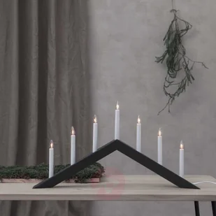 Best Season Świecznik Arrow, płaski, 7-punktowy, czarny - Świeczniki - miniaturka - grafika 3