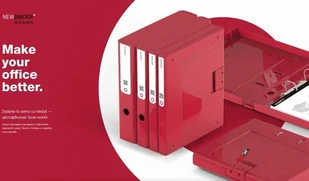 ORPLAST Plastikowy segregator na dokumenty NewBINDER 70mm szary 6080-uniw - Segregatory - miniaturka - grafika 3