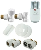 Głowice termostatyczne - Vario Term Zestaw All in One Elegant, Kolor: Chrom, Rodzaj instalacji: Alu Pex - 16x2 mm, Typ zaworu: Kątowy AELGSO202C/FK/PEX - miniaturka - grafika 1