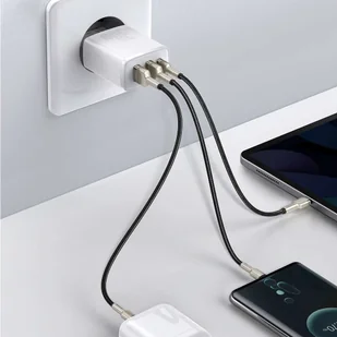 Baseus Ładowarka  Ładowarka sieciowa Baseus Compact Quick Charger 2xUSB USB-C PD 3A 30W biała BSU2896WHT - Akcesoria do tabletów i e-booków - miniaturka - grafika 7