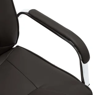 Fotel biurowy, krzesło biurowe vidaXL Krzesło biurowe, wspornikowe, czarne, sztuczna skóra - Fotele i krzesła biurowe - miniaturka - grafika 17