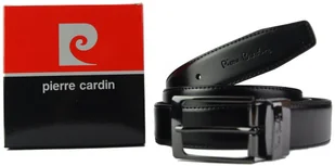 Pierre Cardin Uniwersalny czarny męski Pasek FWJX5 DOUBLE BLACK-BROWN - Paski - miniaturka - grafika 6