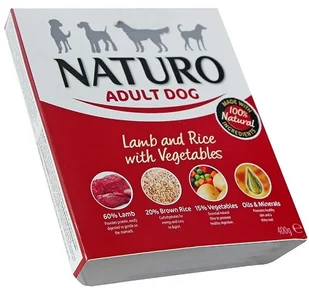 Naturo Adult Jagnięcina z ryżem i warzywami 400g NAP4005 - Mokra karma dla psów - miniaturka - grafika 4