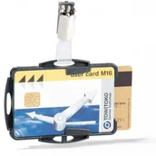 Etui na dokumenty i karty - Etui do kart z klipem 54x85mm czarne 25 sztuk /821801/ DU1343-2 - miniaturka - grafika 1