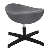 Pufy i podnóżki - KING HOME Podnóżek EGG CLASSIC VELVET BLACK ciemny szary.71 - welur, podstawa chromowana JH-027.DGREY.71B [13057569] - miniaturka - grafika 1