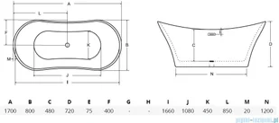 Besco Amber wanna 170x80cm wolnostojąca z syfonem #WAS-170-AB | - Wanny - miniaturka - grafika 2