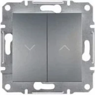 Wyłączniki światła i elektryczne - Schneider Asfora łącznik żaluzjowy podtynkowy bez ramki stal EPH1300562 - miniaturka - grafika 1