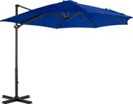Parasole ogrodowe - vidaXL Parasol wiszący na aluminiowym słupku lazurowy 300 cm 46989 - miniaturka - grafika 1