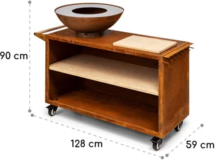 Blumfeldt Blumfeldt Savage 2.0 Wide, misa paleniskowa z grillem, bambusowa deska do krojenia, pokrowiec GDI11-Sav2.0 Wide-RU - Paleniska ogrodowe - miniaturka - grafika 9