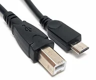 Kable USB - System-S System-S Kabel USB 2.0 95 cm wtyczka Micro B na wtyk typu B w kolorze czarnym 72332887 - miniaturka - grafika 1