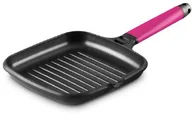 Patelnie - Fundix Patelnia do grillowania z fundix powłoką ze stopu aluminium indukcyjnych ze zdejmowanym uchwytem 27 x 27 cm, magenta F14-IG27 - miniaturka - grafika 1