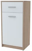 Szafy i szafki dla dzieci - Wysoka komoda biała + sonoma S3-D01 - miniaturka - grafika 1