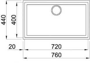 Elleci Quadra 130 (podwieszany) 43 Tortora - Zlewozmywaki - miniaturka - grafika 3