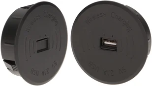 Orno 01. Polska Bezprzewodowa ładowarka indukcyjna z dodatkowym portem USB - Przedłużacze i rozgałęźniki - miniaturka - grafika 3