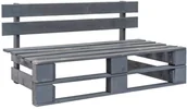 Ławki ogrodowe - vidaXL Ogrodowa ławka z palet, drewno FSC, szara - miniaturka - grafika 1