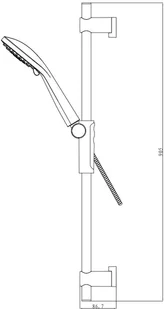 Omnires Yosemite zestaw prysznicowy suwany 5-funkcyjny chrom YOSEMITE-SXLUXCR - Zestawy prysznicowe - miniaturka - grafika 2