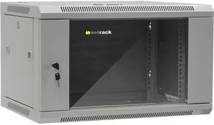 NetRack szafa wisząca 19 6U/600x450mm popiel drzwi szklane otwierane boki (019-060-645-021) - Szafy rack - miniaturka - grafika 3