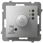 Czujniki ruchu i zmierzchu - Ospel Elektroniczny czujnik ruchu Srebrny Aria - ŁP-16U/m/18 - miniaturka - grafika 1