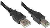 Kable USB - Good Connections 2510 025 port USB 2.0 wtyczka A na wtyk B, 0,25 m Szary/kabel do drukarki, czarny 0,50 m 2510-05OFS - miniaturka - grafika 1