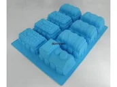 Formy do ciast - FOREMKA FORMA SILIKONOWA POCIĄG Z WAGONAMI - miniaturka - grafika 1