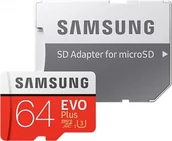 Karty pamięci - Samsung Evo Plus 64GB microSD (MB-MC64GA/EU) - miniaturka - grafika 1