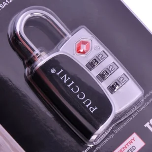 Puccini Kłódka szyfrowa TSA ze wskaźnikiem inspekcji KTSA-12068 srebrna KTSA-12068 4 - Kłódki - miniaturka - grafika 2