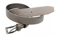 Paski - Pas-Max Pasek Skórzany Damski (PL) Gładki 40 mm Skóra Licowa EXTRA GRAFITOWO-BEŻOWY - miniaturka - grafika 1