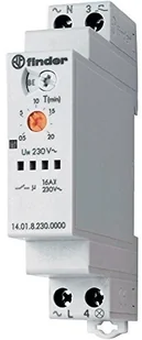 Finder Przekaźnik czasowy 14.01.8.230.0000 14.01.8.230.0000 1 zestyk zwierny maks 16 A 230 V/AC AC1) maks 3700 VA/(AC15 230 V) maks 750 VA 1 szt - Sterowniki i przekaźniki - miniaturka - grafika 3