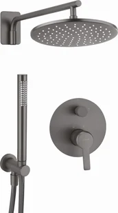 Deante Komplet podtynkowy Arnika NAC D9QP Tytan - Zestawy prysznicowe - miniaturka - grafika 2