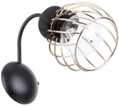 Lampy ścienne - Sigma Regge kinkiet 1-punktowy czarny/złoty 31898 - miniaturka - grafika 1