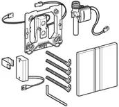 Przyciski spłukujące - Geberit Sigma50 Elektroniczny przycisk spłukujący do pisuaru zasilanie bateryjne czerwone złoto szczotkowane 116.036.QB.1 - miniaturka - grafika 1