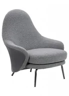 Fotele - King Home Fotel Lobby Teddy szary boucle HE493-3.A-02.RM14 - miniaturka - grafika 1