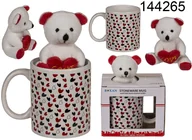 Walentynki - imprezownia24h Kubek w serduszka z Pluszowym Misiem na Walentynki 144265 - miniaturka - grafika 1
