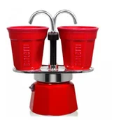 Zaparzacze i kawiarki - Bialetti Set Mini Express 2TZ kawiarka czerwona - miniaturka - grafika 1