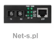 DIGITUS Professional Digitus DN-82040 RJ45/RJ11 Fast Ethernet Media Converter, czarny DN-82021-1 - Kable miedziane - miniaturka - grafika 3