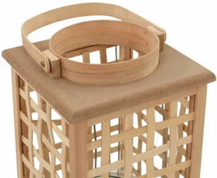 vidaXL vidaXL Wiszący lampion na świece, bambusowy, naturalny - Świeczniki - miniaturka - grafika 3