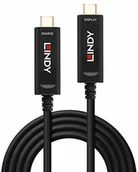 Kable USB - LINDY Kabel hybrydowy, włókno szklane, optyczny, USB, typ C, wideo, 15 m 38503 - miniaturka - grafika 1