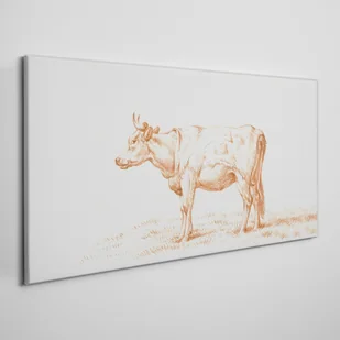 PL Coloray Obraz Canvas Rysunek zwierzę krowa 120x60cm - Obrazy i zdjęcia - miniaturka - grafika 3