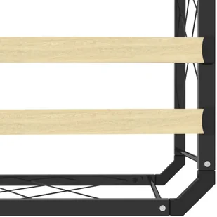 vidaXL Rama łóżka, czarna, metalowa, 90 x 200 cm - Łóżka - miniaturka - grafika 6