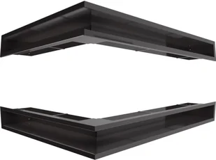 Kratki.pl Kratka wentylacyjna luft narożny lewy 766x547x90 mm - kolor czarny LUFT/N - Akcesoria kominkowe - miniaturka - grafika 4