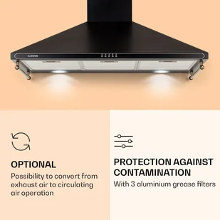 Klarstein Victoria 90 DSM-Victoria-90BK - Okapy kuchenne - miniaturka - grafika 5