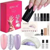 Lampy UV do paznokci - Semilac SEMILAC Zestaw Startowy 48W do hybryd LOVE ME LED - miniaturka - grafika 1