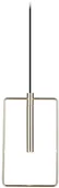 Lampy sufitowe - Amplex LAMPA wisząca FARO 0545 prostokątna OPRAWA metalowy ZWIS ramka frame złoty 0545 - miniaturka - grafika 1