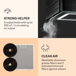 Klarstein Futurelight Smart CGCH6-Futurelight-BK - Okapy kuchenne - miniaturka - grafika 5