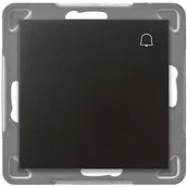 Wyłączniki światła i elektryczne - Ospel Przycisk dzwonkowy Impresja antracyt - miniaturka - grafika 1