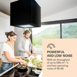 Klarstein Kronleuchter Smart CGCH3-Kronl-Sm-BK - Okapy kuchenne - miniaturka - grafika 2